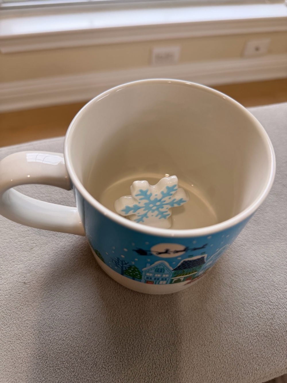 Target Wondershop Blue Christmas Village Ceramic Mug - Picture 3 of 4